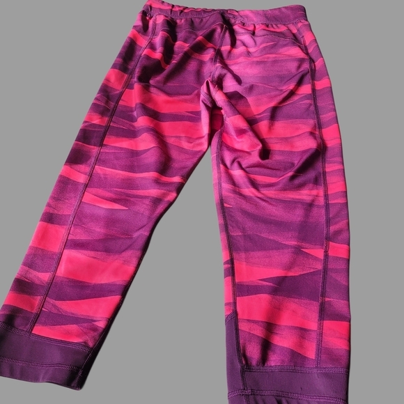 Adidas Pink and Purple Cropped Leggings M - Picture 1 of 4